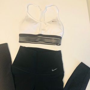 Nike dry fit black leggings & Nike sports bra